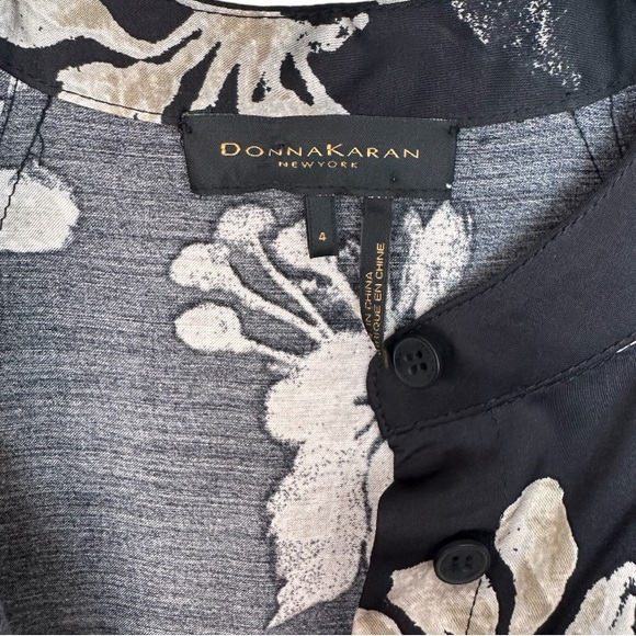 Donna Karan floral print career dress size 4 - Picture 6 of 7